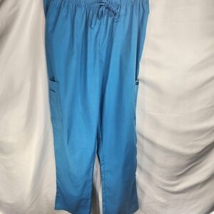 DAGACCI Blue Elastic Draw String Waist Scrub Pants w/Pockets Size XLarge